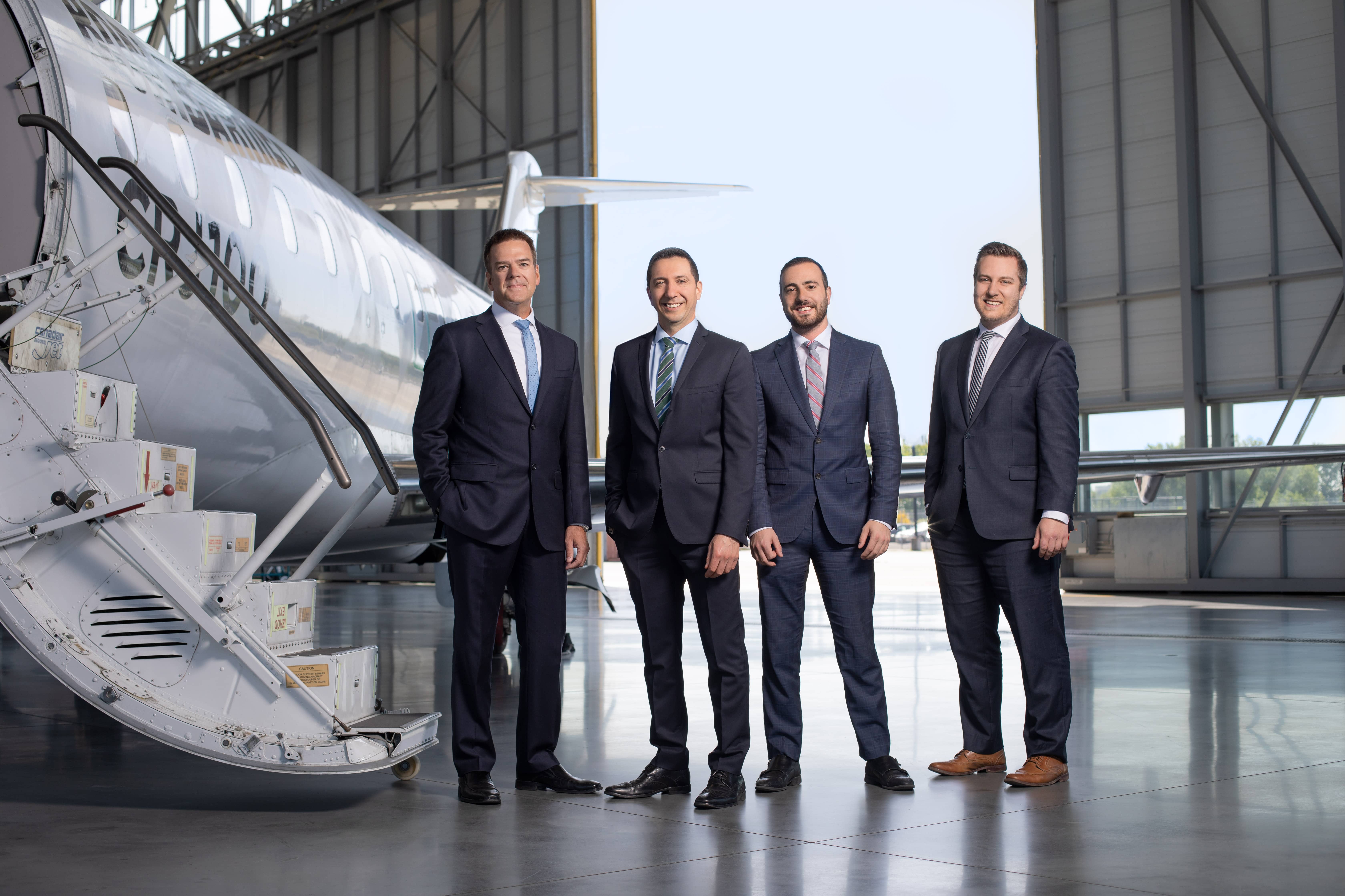  A picture of four of our aviation insurance professionals