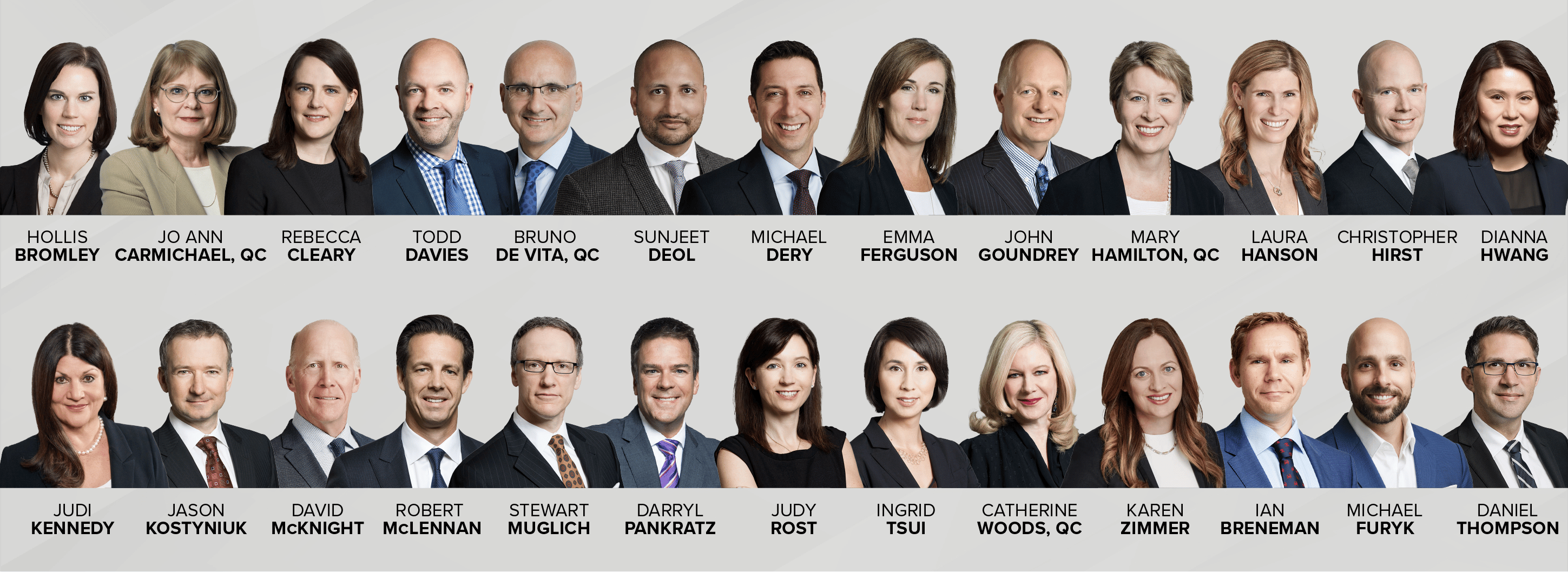 Headshots of 26 Alexander Holburn Lawyers named Best Lawyers in Canada