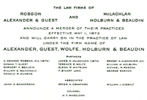 A document announcing the founding of AHBL